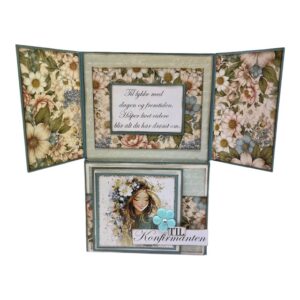 Kit 8 Konfirmasjon Brettekort med tag og klaffer, Jente - Bilde 2