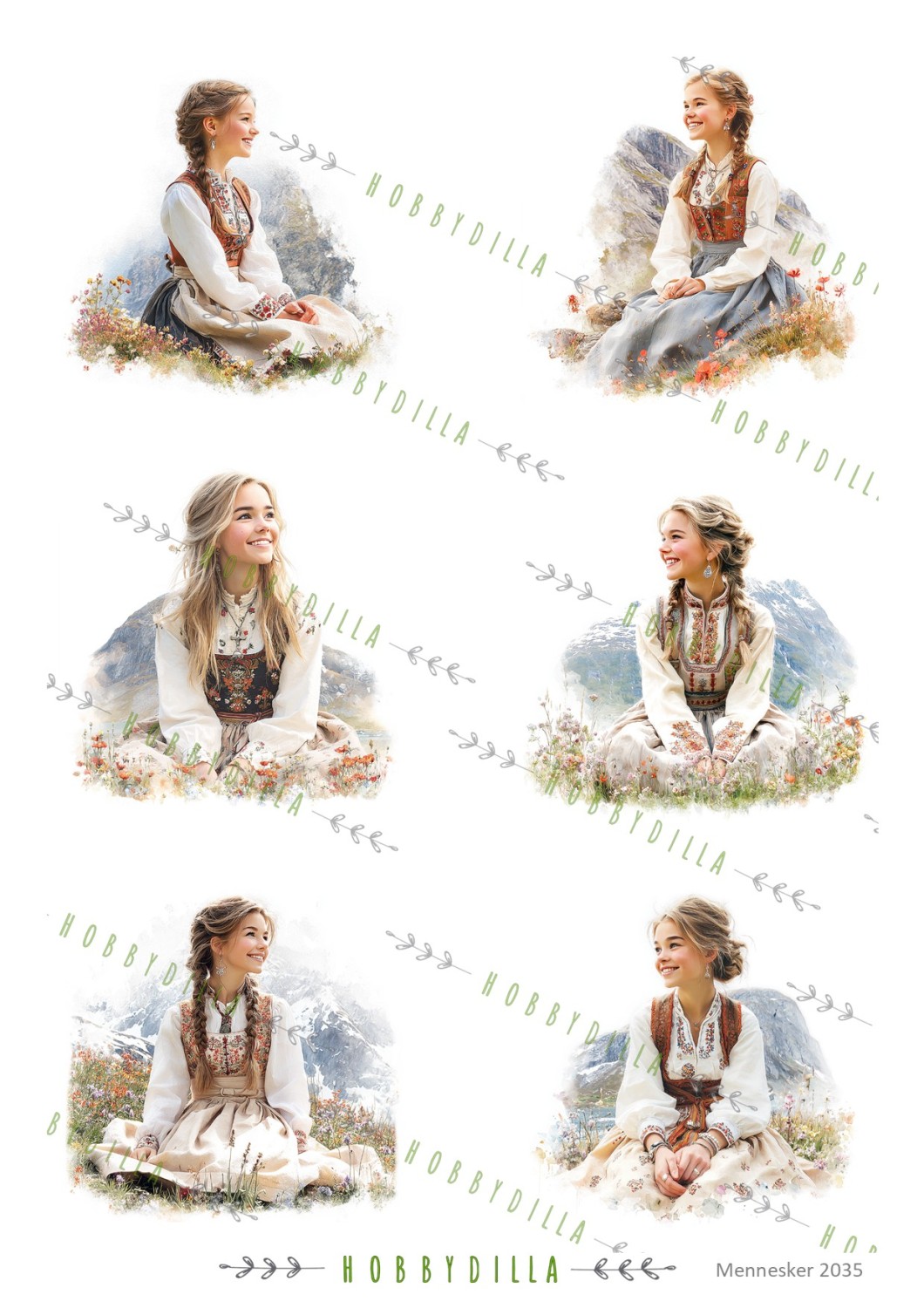 Motivark Mennesker 2035 M Konfirmanter i Festdrakt - Bilde 1