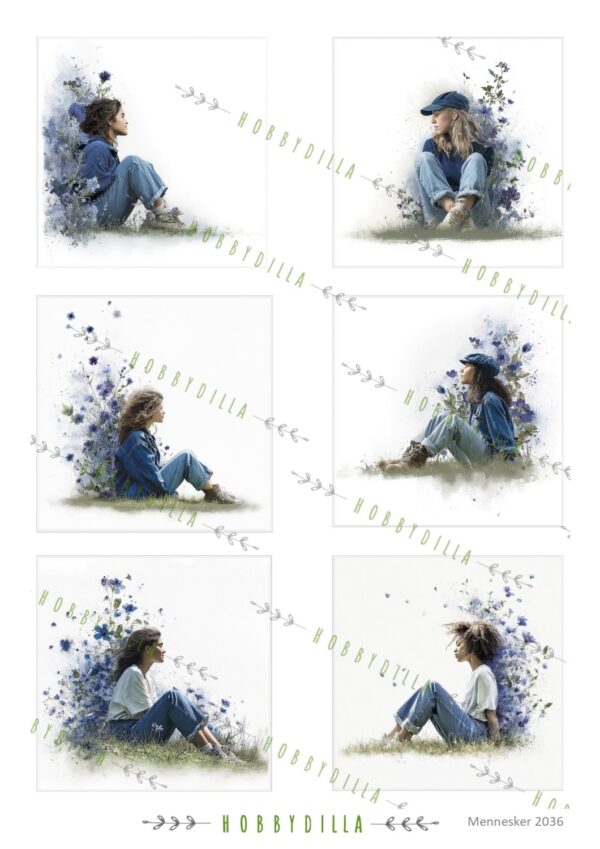 Motivark Mennesker 2036 M Tøffe Jenter i Gresset