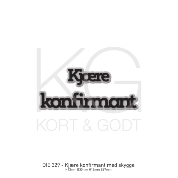 Kort & Godt Dies - Kjære konfirmant m skygge 3292