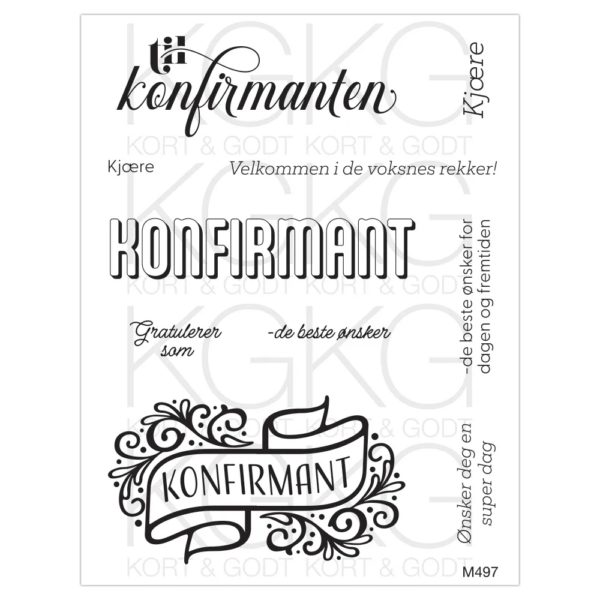 Kort & Godt Stempel - Konfirmant 4978