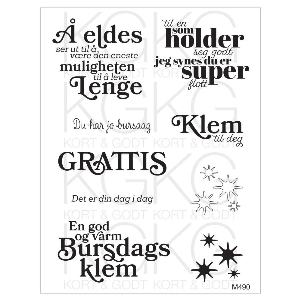 Kort & Godt Stempel - Bursdag 4902 - Bilde 1