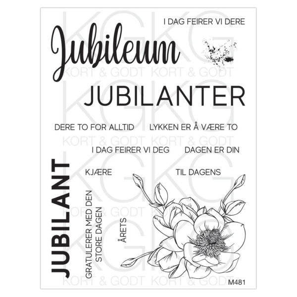 Kort & Godt Stempel - Jubilant 4818