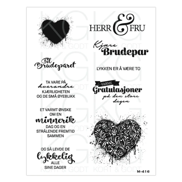 Kort & Godt Stempel - Bryllup 4163