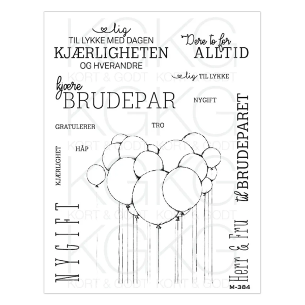 Kort & Godt Stempel - Brudepar 2809