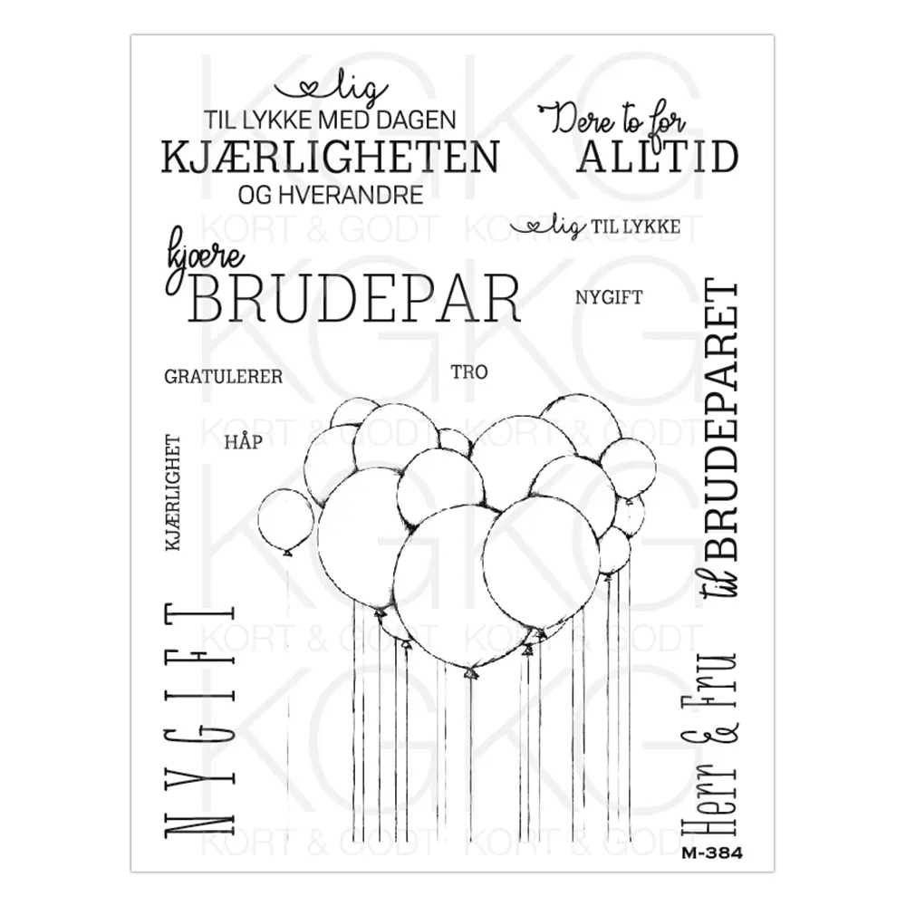 Kort & Godt Stempel - Brudepar 4163 - Bilde 1