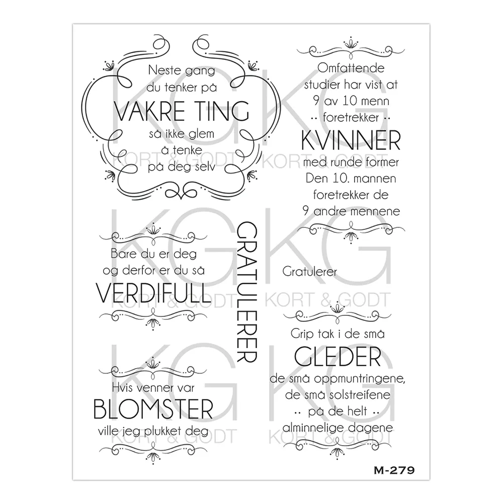 Kort & Godt Stempel - Grarulerer 2793 - Bilde 1