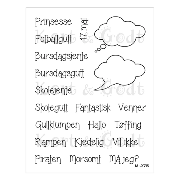 Kort & Godt Stempel -  Småtekster 2753