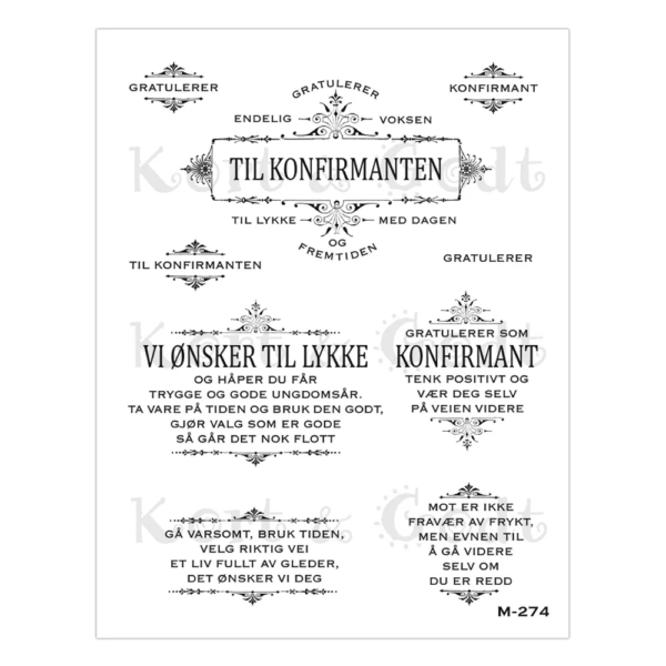 Kort & Godt Stempel -  Konfirmant 2692