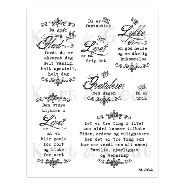 Kort & Godt Stempel - Gratulerer 2647