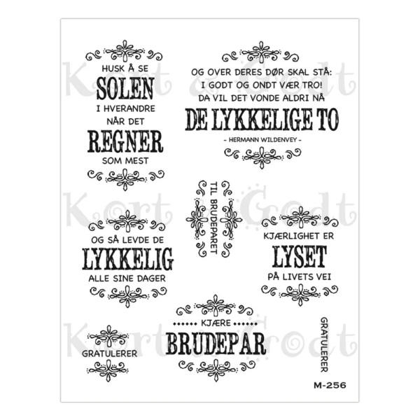 Kort & Godt Stempel - Gratulerer 2562