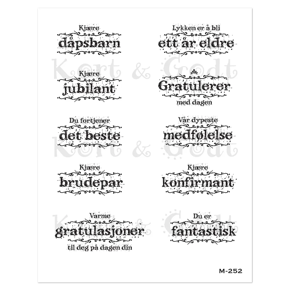 Kort & Godt Stempel - Gratulerer 2527 - Bilde 1