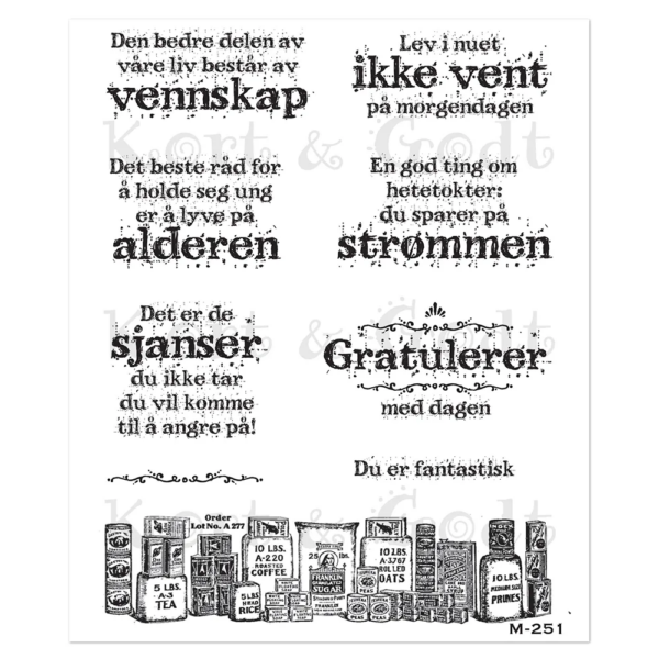 Kort & Godt Stempel - Gratulerer 2510