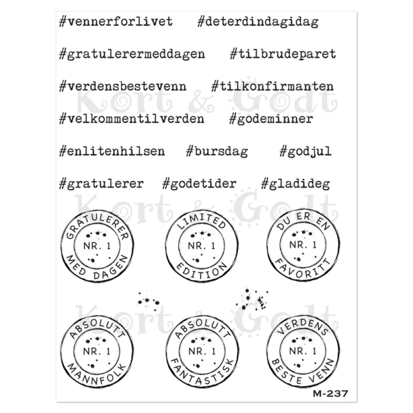 Kort & Godt Stempel - Venner 2374