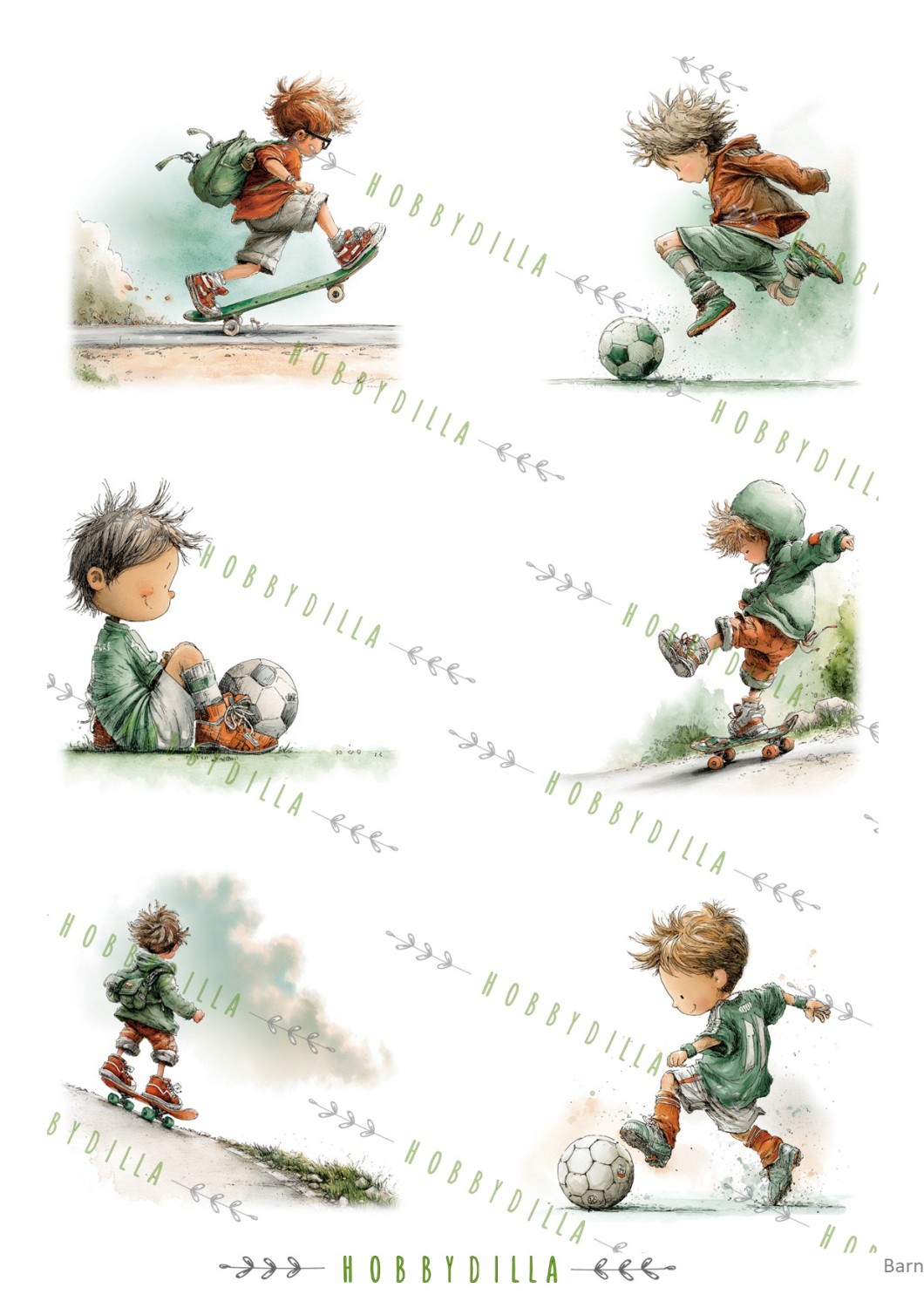 Motivark Barn 2013 M Fotball og Skateboard - Bilde 1