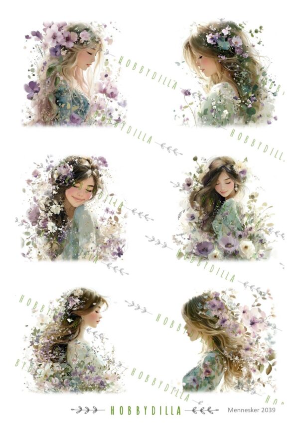 Motivark Mennesker 2039 M Jenter Lilla