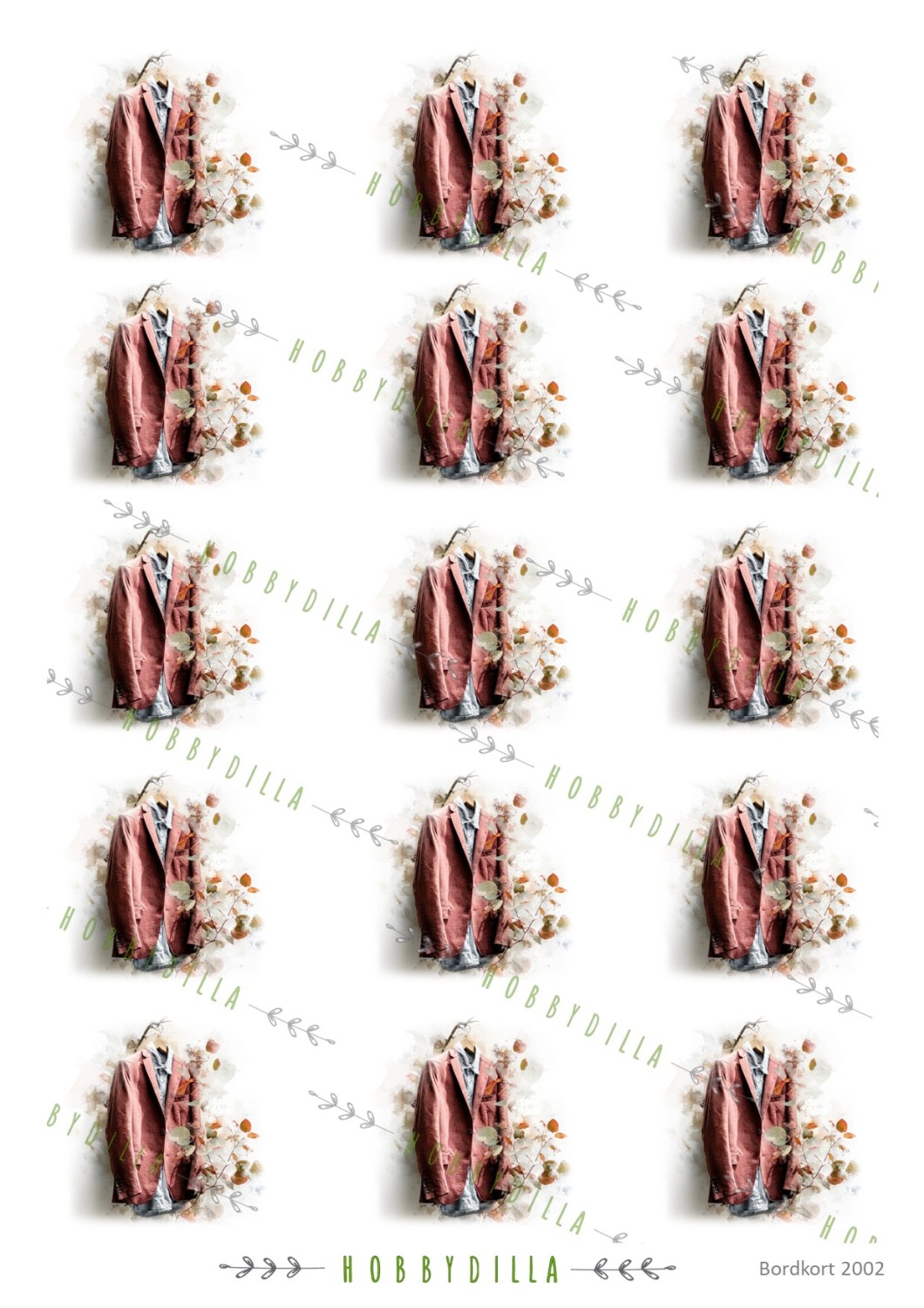 Motivark  Bordkort 2002 M Konfirmant gutt rød jakke - Bilde 1