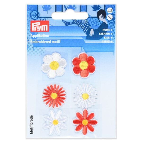 Prym Strykemerke/selvklebende 6stk – Blomster