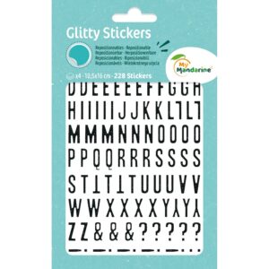My Mandarine Glitty Klistremerker – Bokstaver og tall svarte - Bilde 1