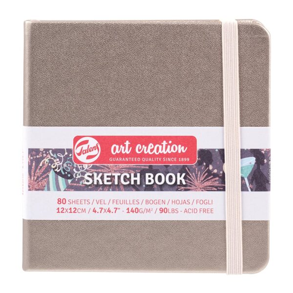 Art Creation Skissebok m/strikk 140g 12x12cm – Champagne