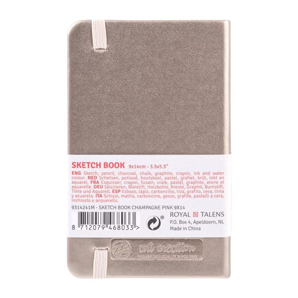 Art Creation Skissebok m/strikk 140g 9x14cm – Champagne