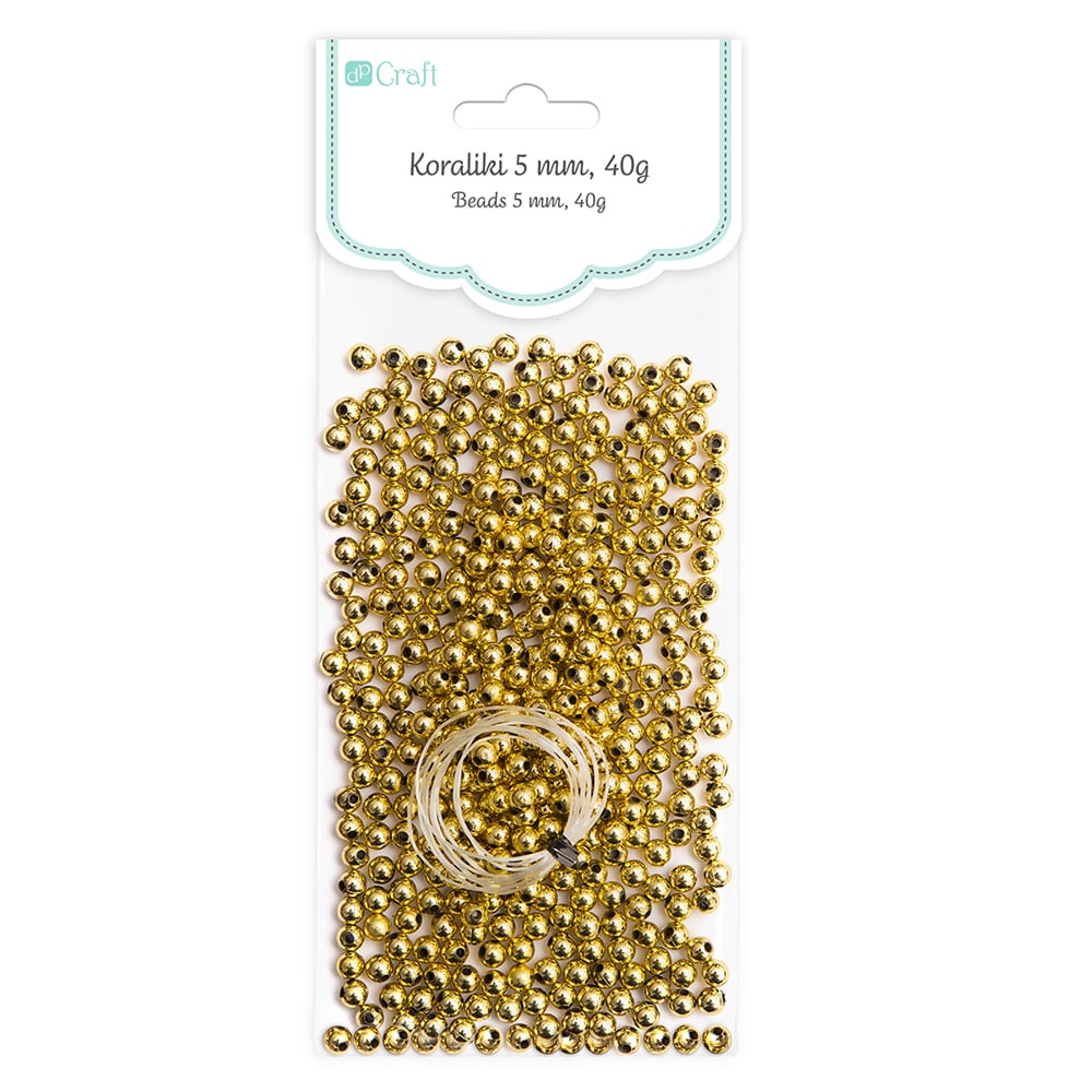 dpCraft Perler 5mm 40g – Gull - Bilde 1