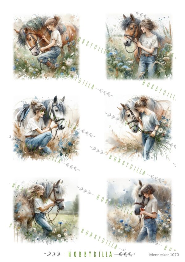 Motivark Mennesker 1070 M Hestejenter