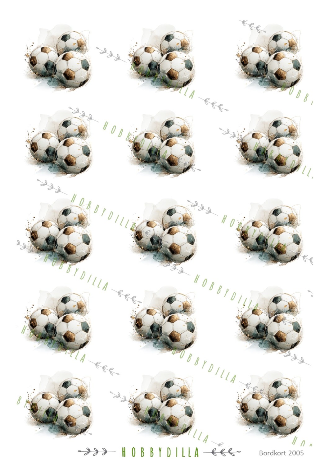 Motivark Bordkort 2005 M Fotball - Bilde 1