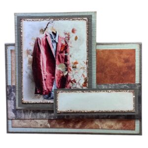 Kit 15 Enkelt Bordkort  - Rød Jakke - Bilde 1