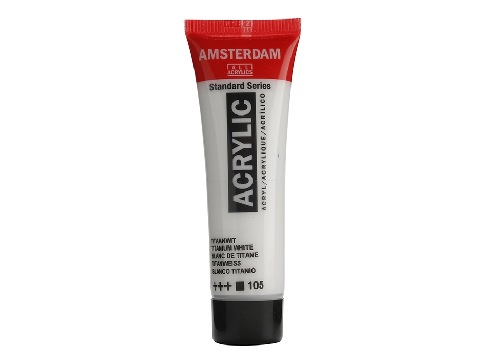 Amsterdam Standard 20ml - 105 Titanium White - Bilde 1
