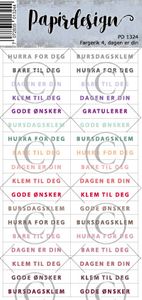 Papirdesign Klistremerker - Fargerik 4, dagen er din
