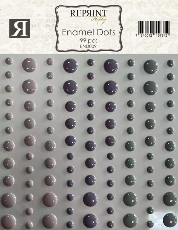 Reprint Selvklebende Enamel Dots 90 stk -  Timeless