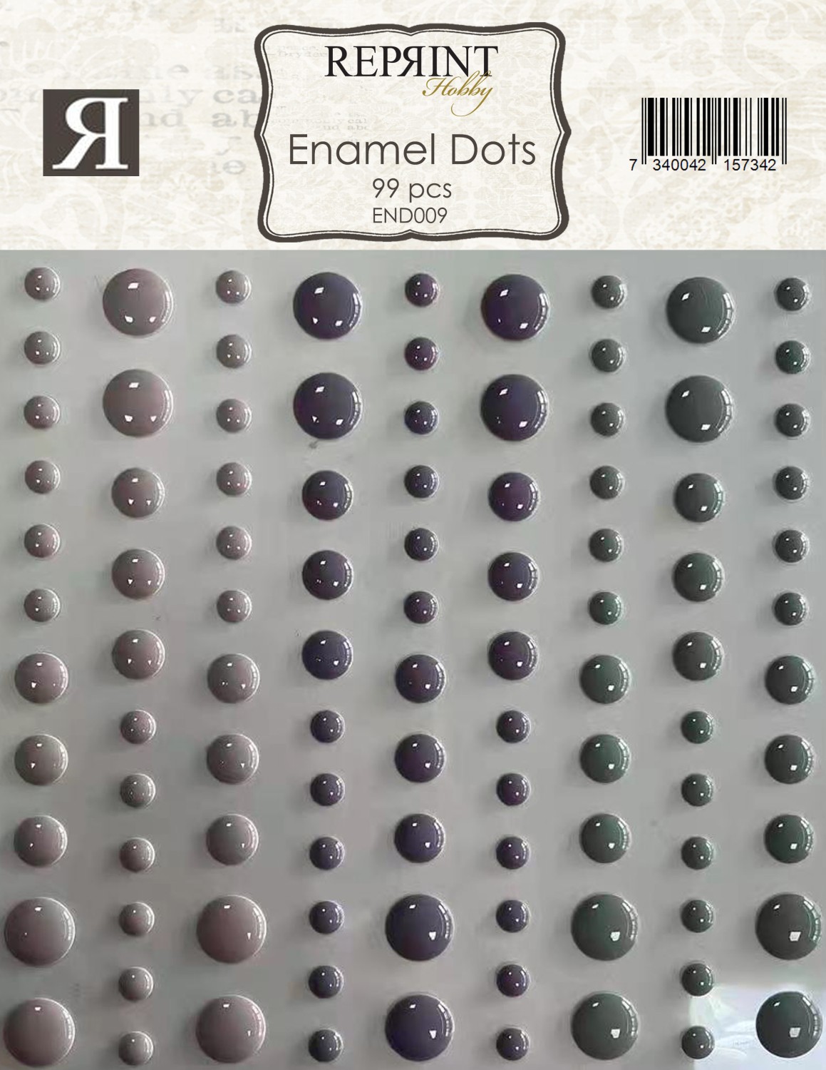 Reprint Selvklebende Enamel Dots 90 stk -  Timeless - Bilde 1