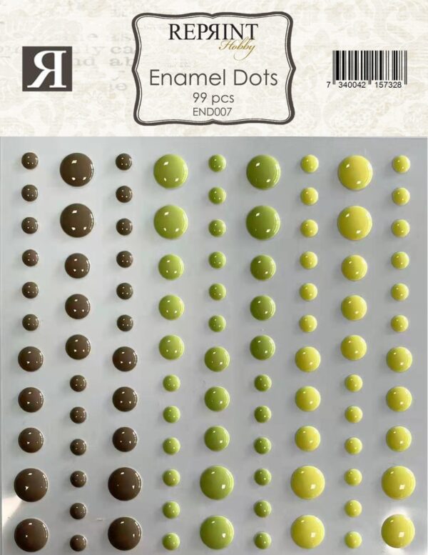 Reprint Selvklebende Enamel Dots 90 stk -  Hello Spring
