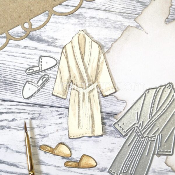 Gummiapan Die Badekåpe og tøfler