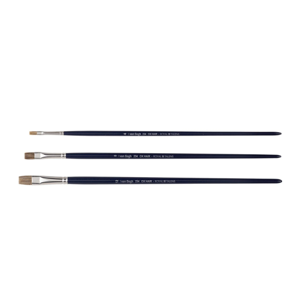 Van Gogh • Oil & Acrylic Brush Set Series 234 nr.4-8-12 3pcs