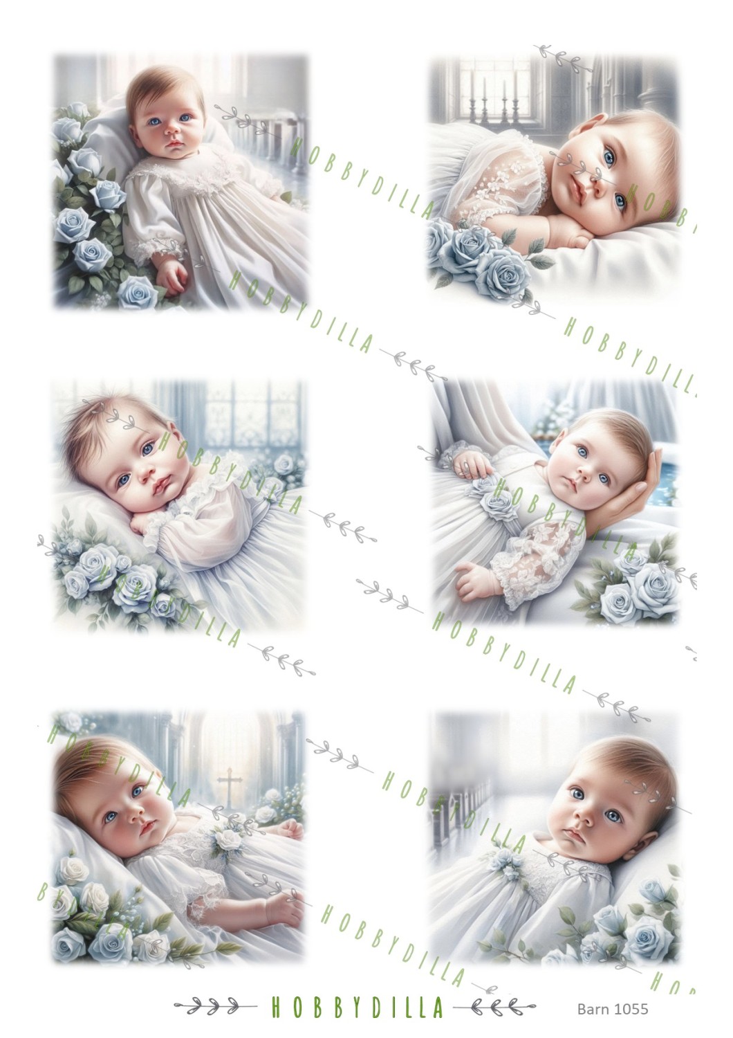 Motivark Barn 1055 M Dåp Gutt - Bilde 1