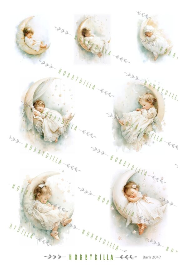 Motivark Barn 2047 M Månebarn Gul