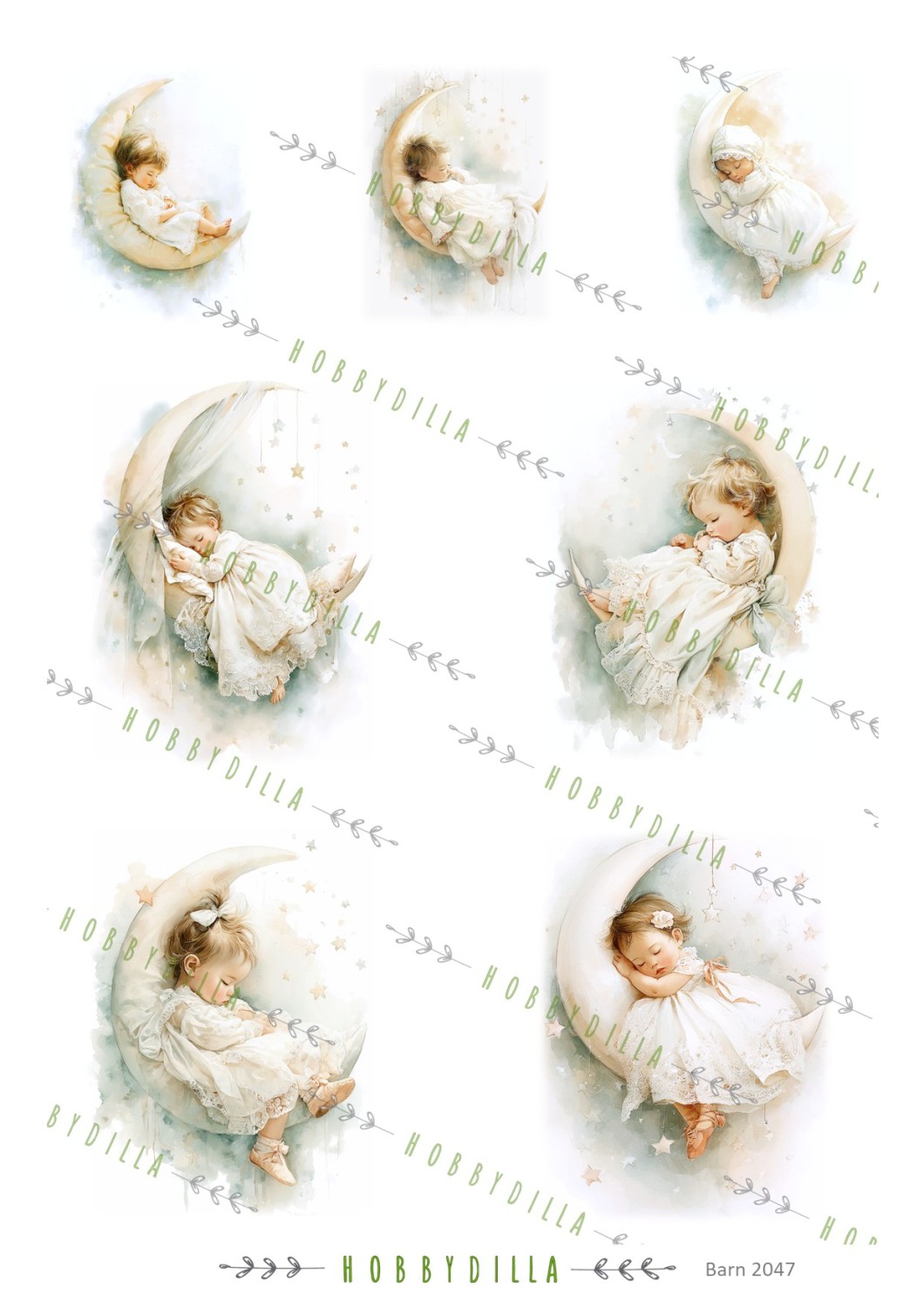 Motivark Barn 2047 M Månebarn Gul - Bilde 1