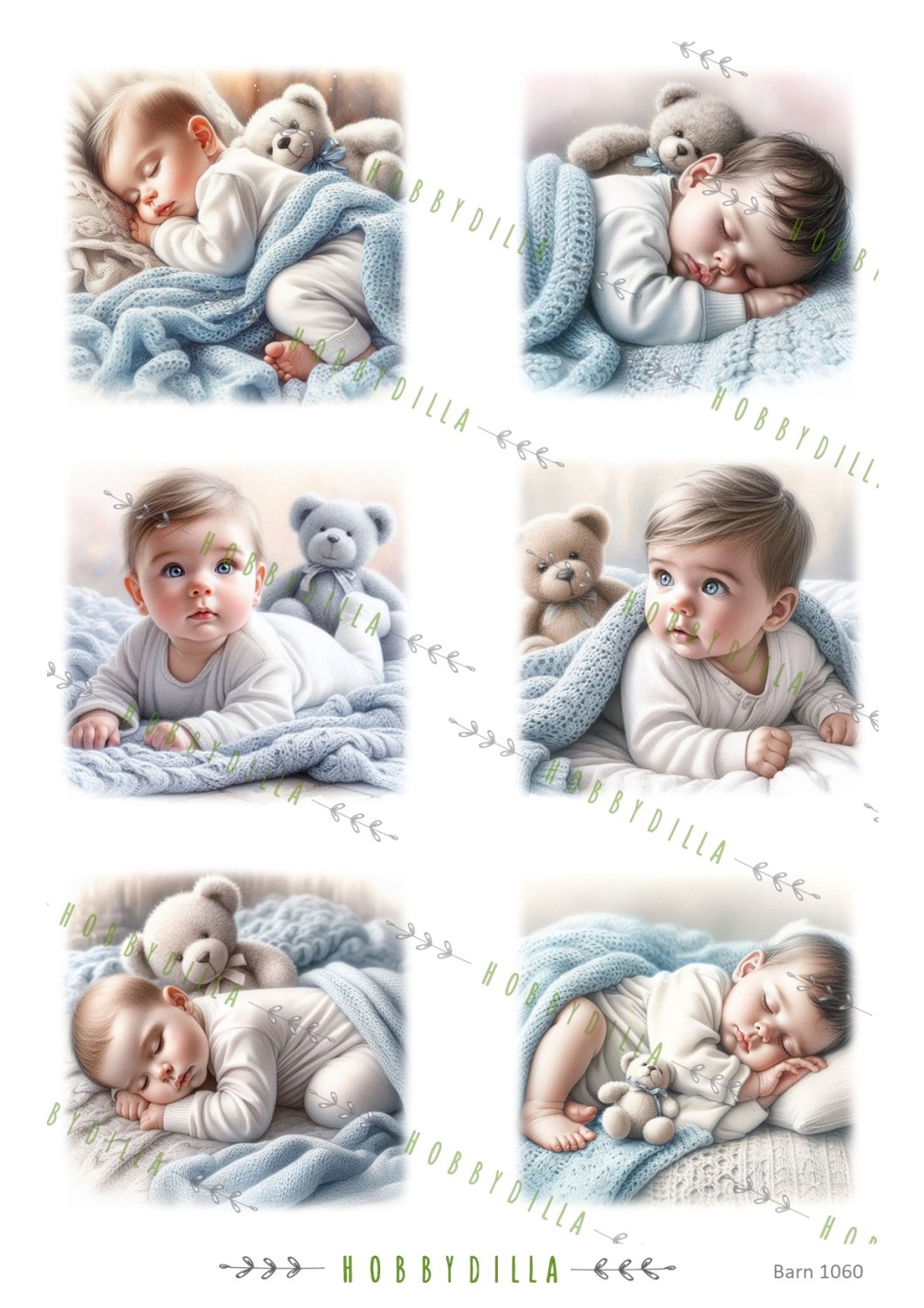 Motivark Barn 1060 M Blå Baby - Bilde 1