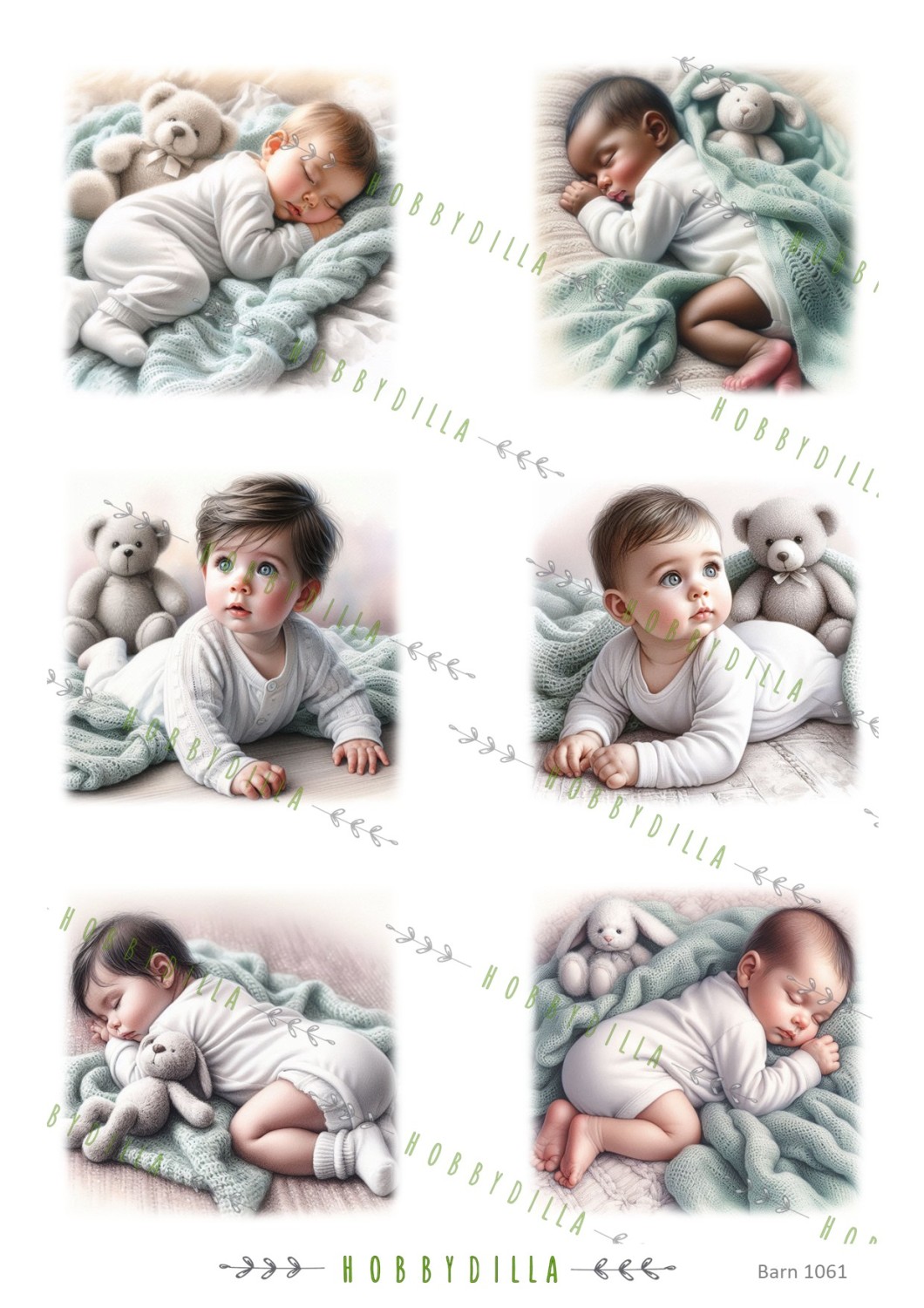 Motivark Barn 1061 M Grønn Baby - Bilde 1