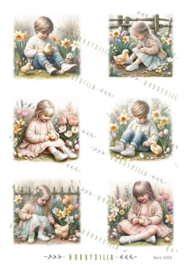 Motivark Barn 1059 M Påskebarn