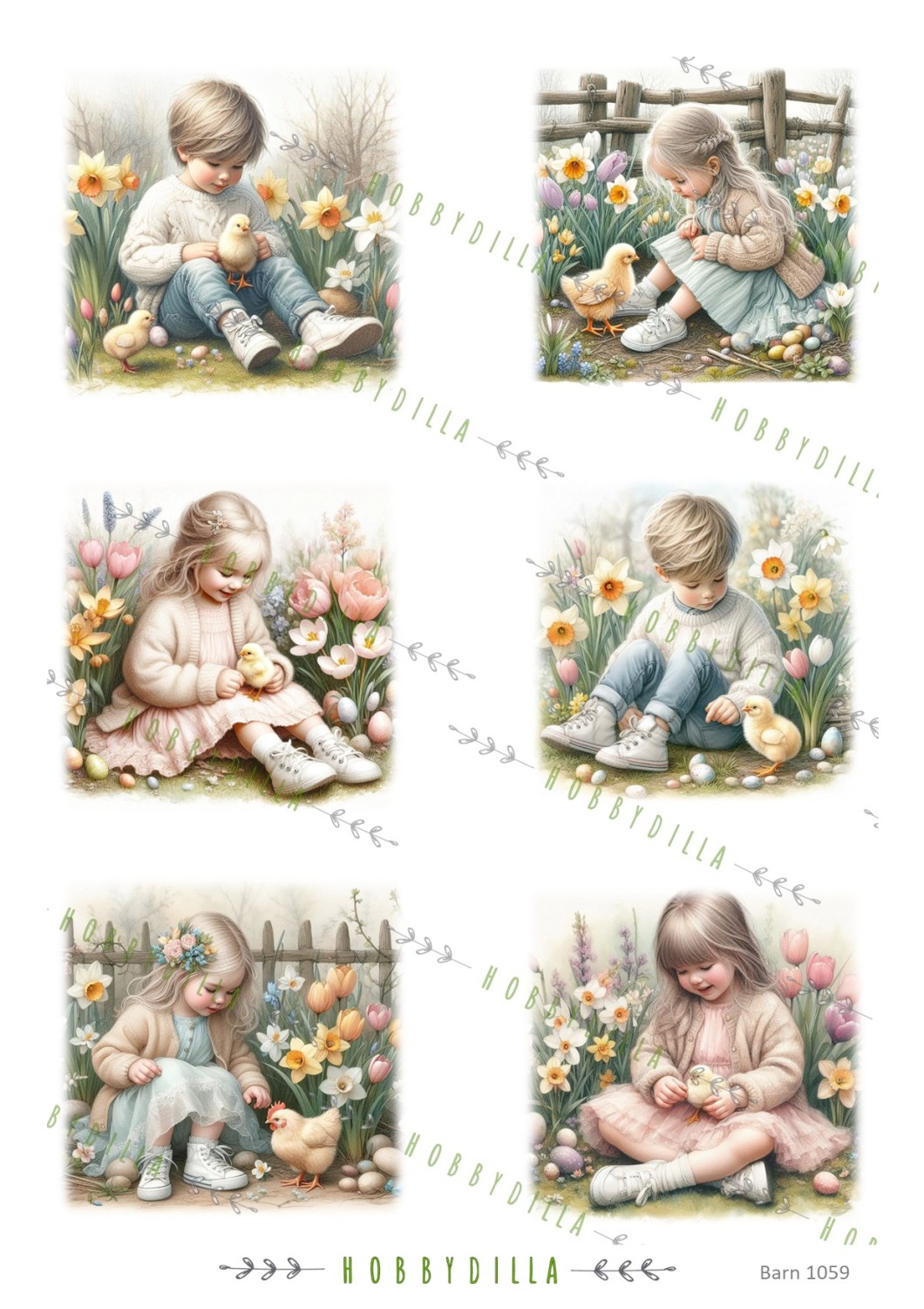 Motivark Barn 1059 M Påskebarn - Bilde 1
