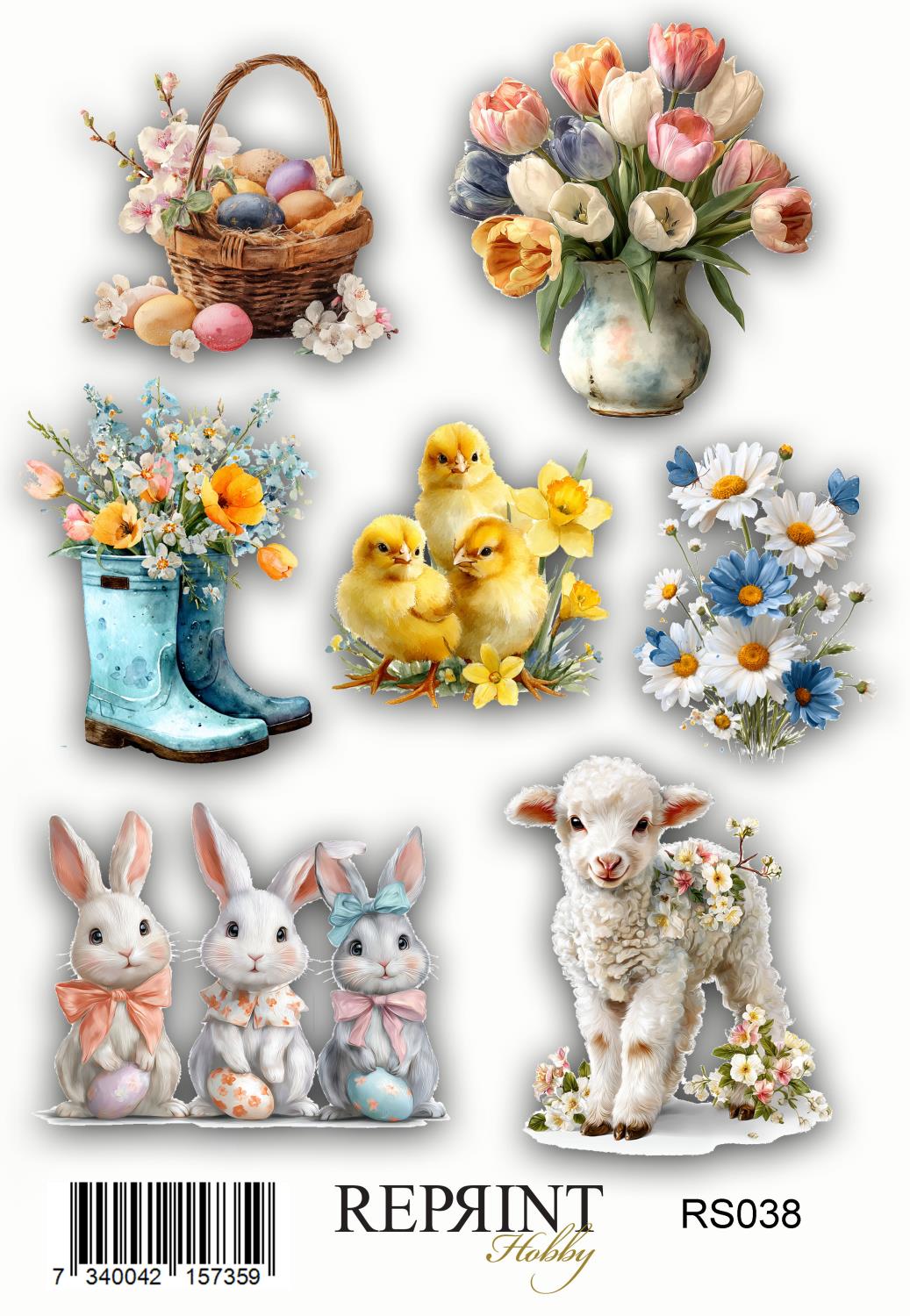 Reprint  Hello Spring - Klistremerker - Bilde 1