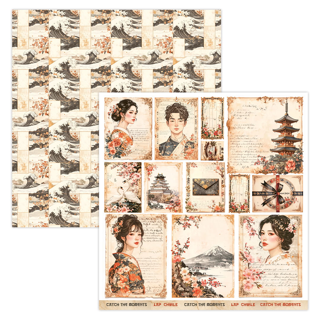 ScrapBoys Lady In Japan Art Journal - 14 12x12 Blokk - Bilde 5