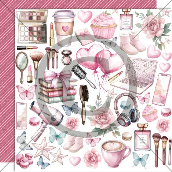 Papirdeign Fremtidsdrøm - Klippeark sminke og dill