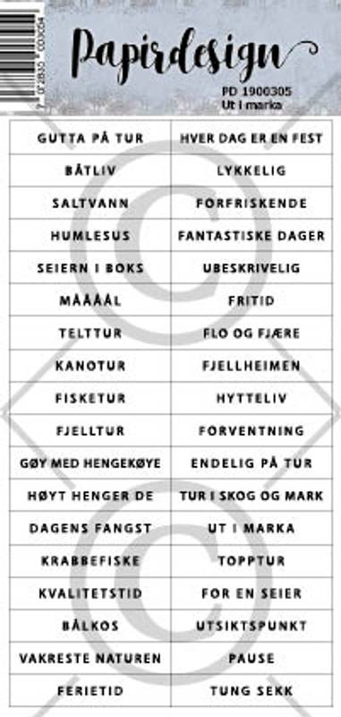 Papirdesign klistremerke - Ut i marka