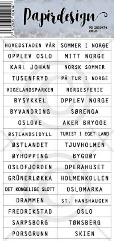 Papirdesign Klistremerke - Oslo