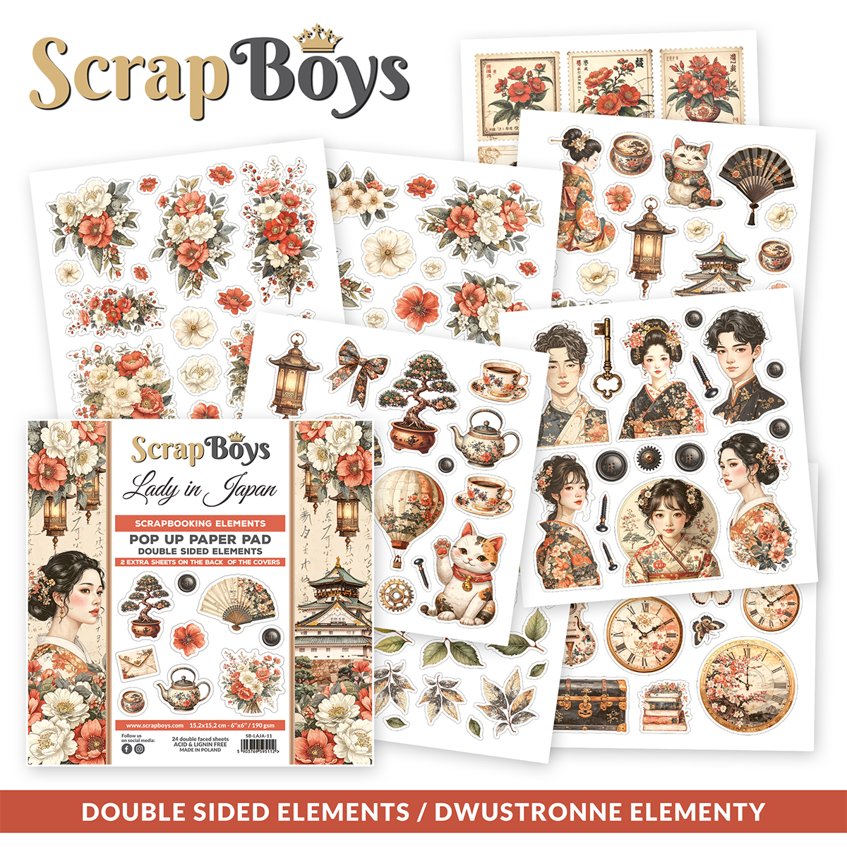 ScrapBoys Lady In Japan - 11 Pop up Blokk - Bilde 1