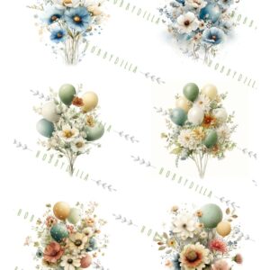 Motivark Blomster 2002 M Blomster, Ballonger og Sommerfugler - Bilde 2